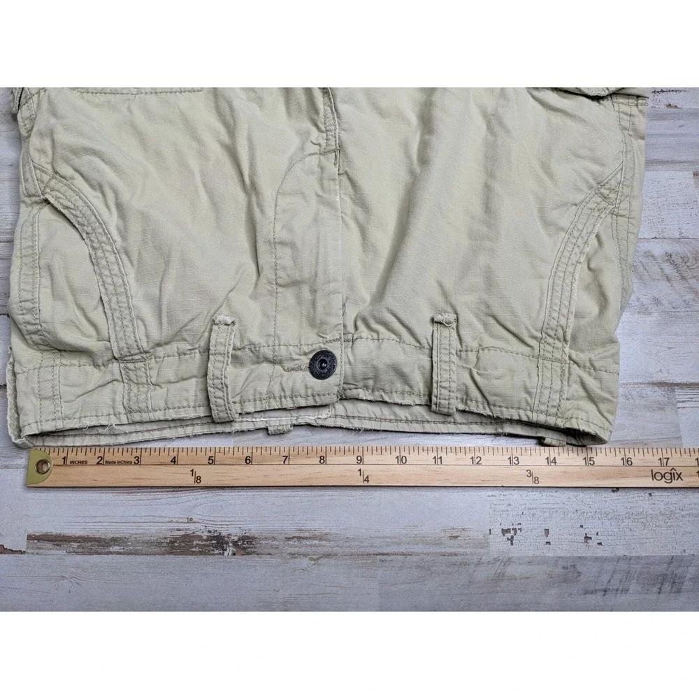 American Eagle Cargo Shorts Mens 30‎ Tan Khaki Ripstop Longboard Outdoors Skater
